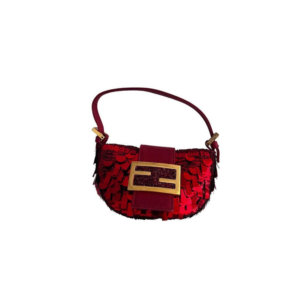 Vintage Fendi Red Sequin Croissant Bag - Picture 1 of 5